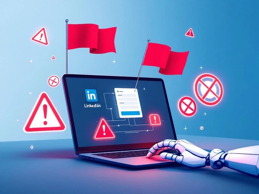 What are LinkedIn automation red flags that trigger restrictions?