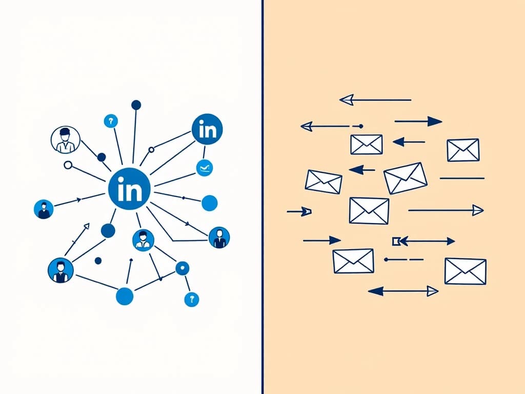What makes LinkedIn lead generation different from cold email for B2B sales?