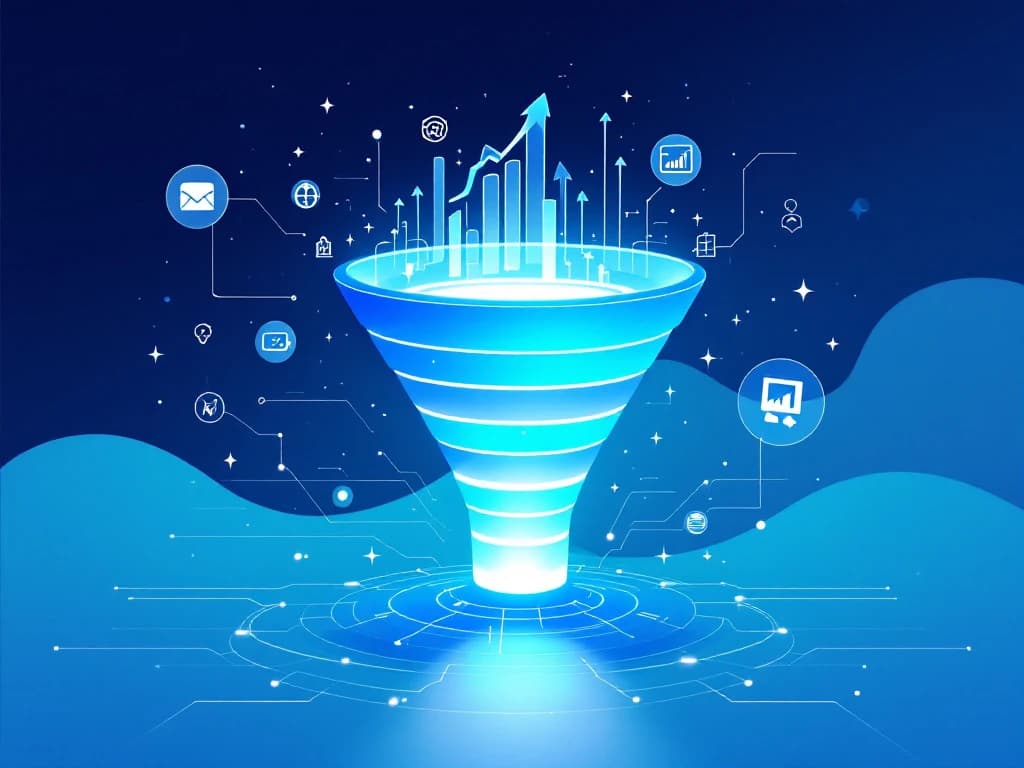 How do advanced sales funnels optimize LinkedIn conversions for agency clients?